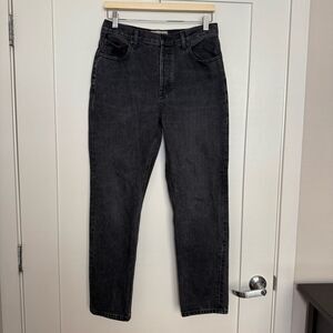 Everlane The Cheeky Jeans Womens Sz 28 Reg Faded Black Straight Button Fly Denim